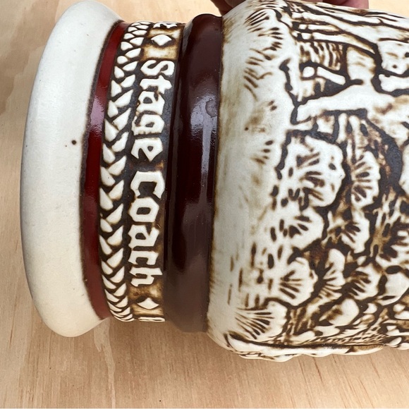 1980 Avon Beer Stein Mug Cattle Drive Stage Coach Roping Chuck Wagon - Picture 8 of 10